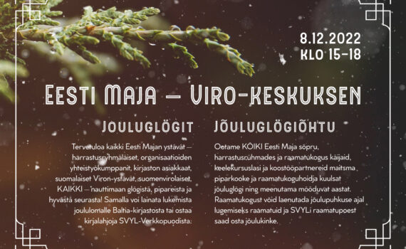 mainos Eesti Maja – Viro-keskuksen jouluglögeistä