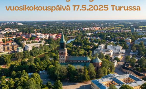 Kuvassa on maisema Turussa, keskellä Turun tuomiokirkko.